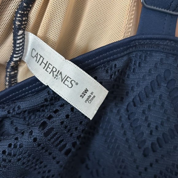 Catherine’s Lace Tankini Swim Top Women’s Plus Size 32W Navy Blue 5X NWT - Picture 8 of 9